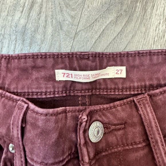 Levi's 721 High Rise Skinny Jean sz 27 - Picture 7 of 11